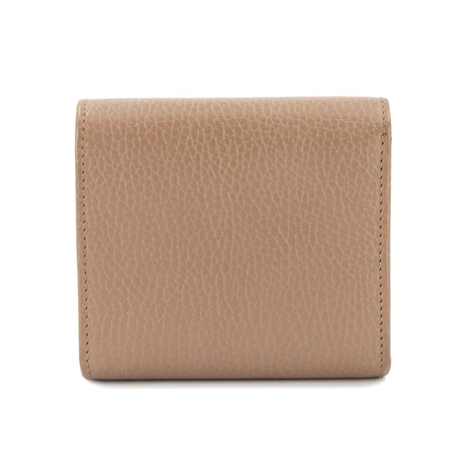 GUCCI グッチ GGマーモント 二つ折り 財布 レザー ベージュ 598587  