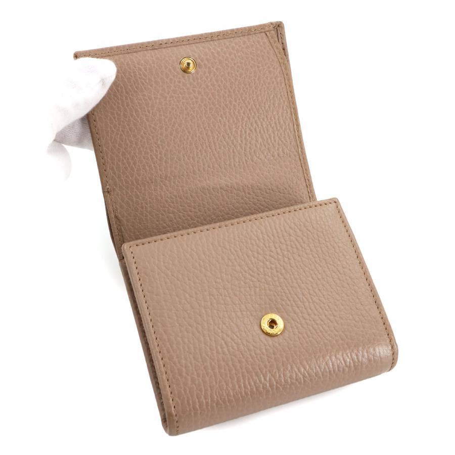 GUCCI グッチ GGマーモント 二つ折り 財布 レザー ベージュ 598587  