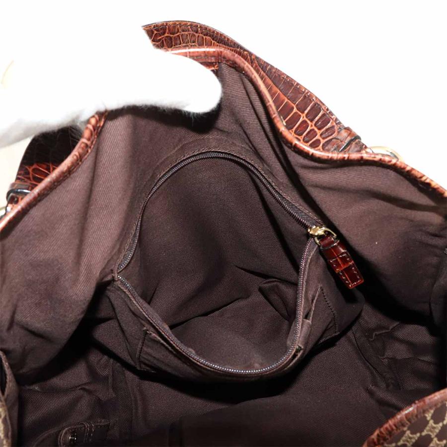 CELINE 美品 セリーヌ マカダム ビター スイート ハンド バッグ 
