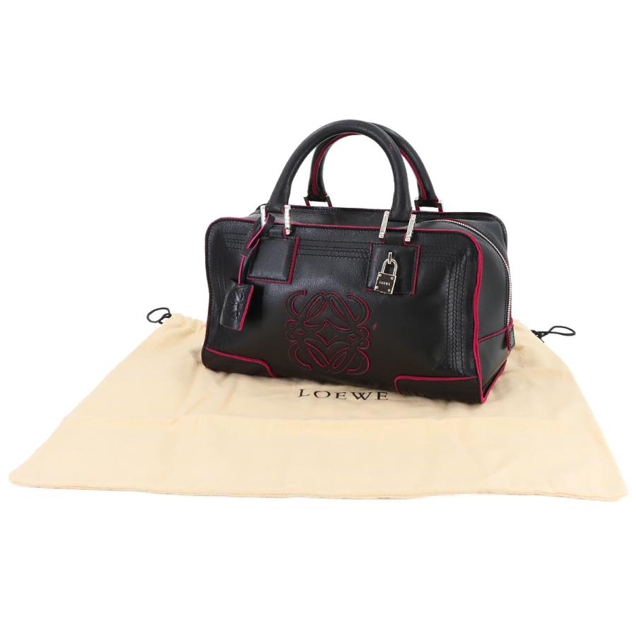 LOEWE 新品同様 ロエベ アマソナ 28 ハンド バッグ レザー ブラック  
