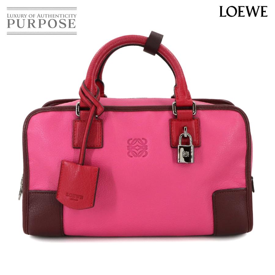 LOEWE ロエベ アマソナ 28 ハンド バッグ レザー ピンク