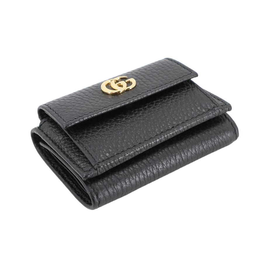GUCCI 未使用 展示品 グッチ プチ GGマーモント コンパクト 三つ折り  