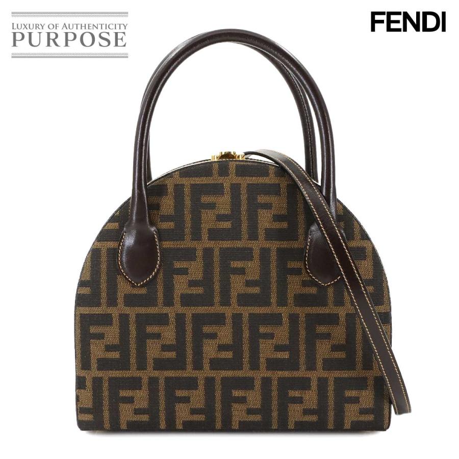 新品同様 フェンディ バッグ ズッカ 2way ハンド ショルダー バッグ キャンバス レザー レディース 90287639 【中古】ブランド FENDI（フェンディ） 新品同様 ズッカ 2way ハンド ショルダー バッグ