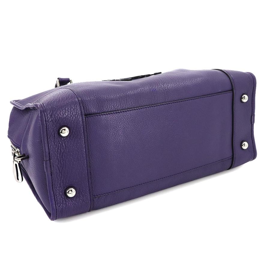 新品同様 ロエベ LOEWE アマソナ 36 ハンド バッグ レザー パープル