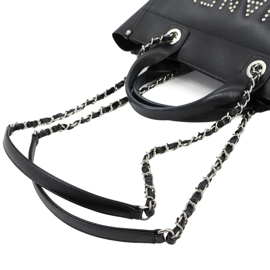 CHANEL 新品同様 シャネル ドーヴィル 2way チェーン トート  