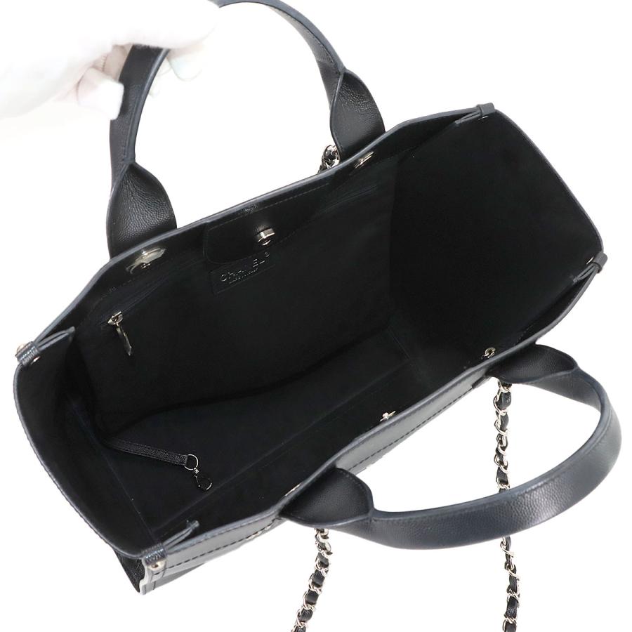 CHANEL 新品同様 シャネル ドーヴィル 2way チェーン トート  