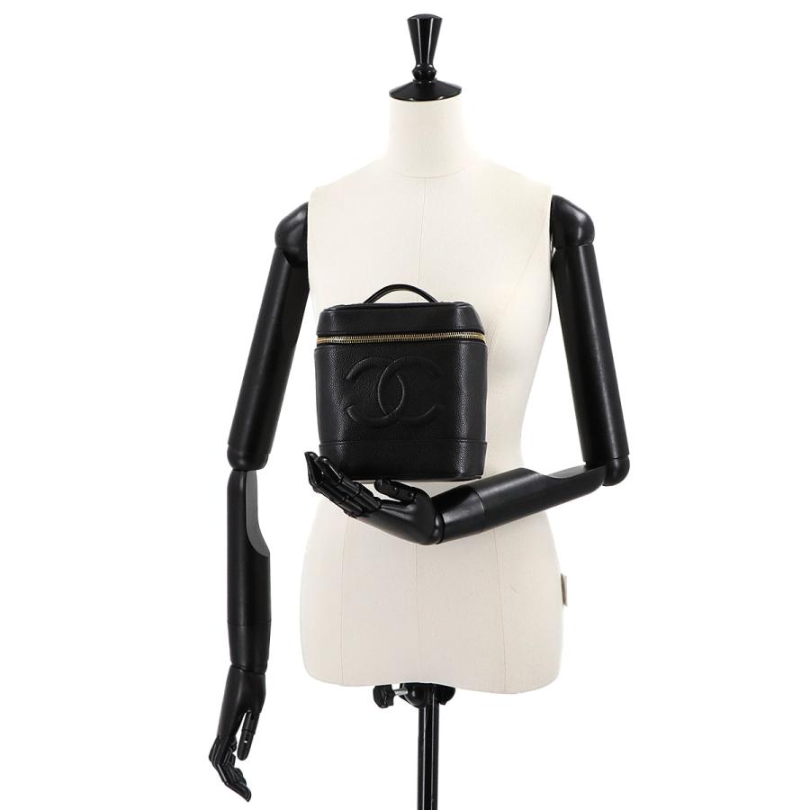 CHANEL 新品同様 シャネル バニティ ハンド バッグ キャビアスキン  