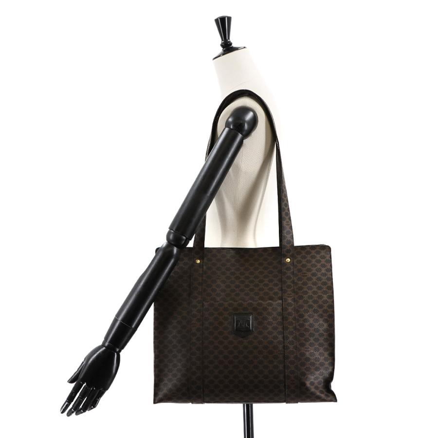 CELINE 新品同様 セリーヌ マカダム トート バッグ PVC レザー  