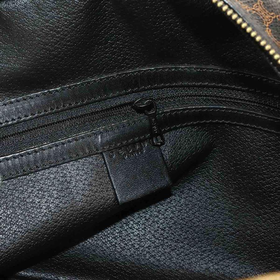 新品同様 セリーヌ CELINE マカダム ハンド バッグ PVC レザー 