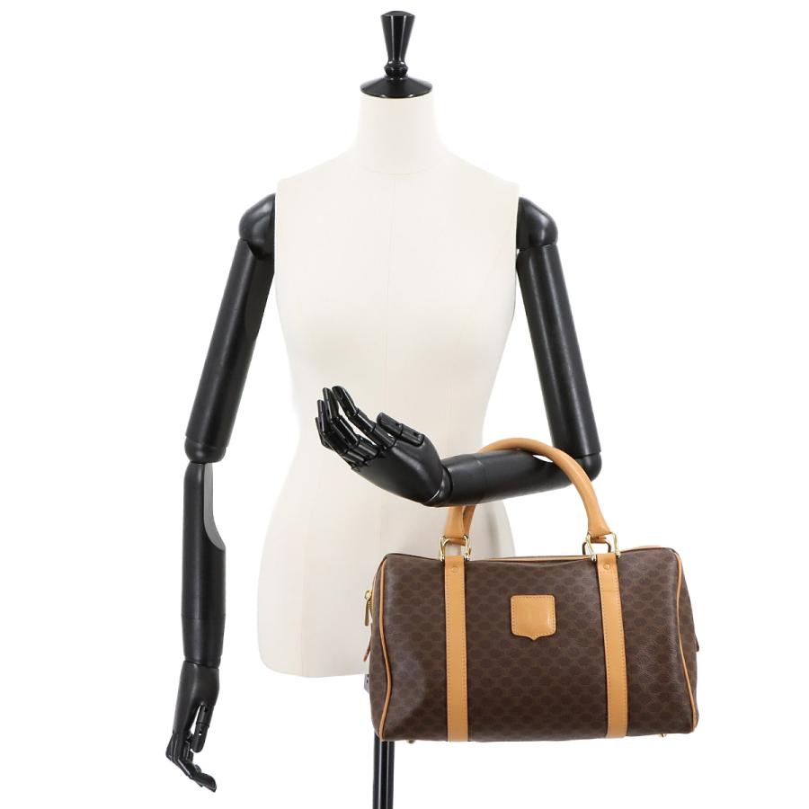 CELINE（セリーヌ） マカダム ボストン ハンド バッグ PVC レザー