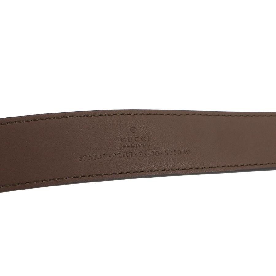 GUCCI（グッチ） 新品同様 ダブルG スリム ベルト GGキャンバス レザー