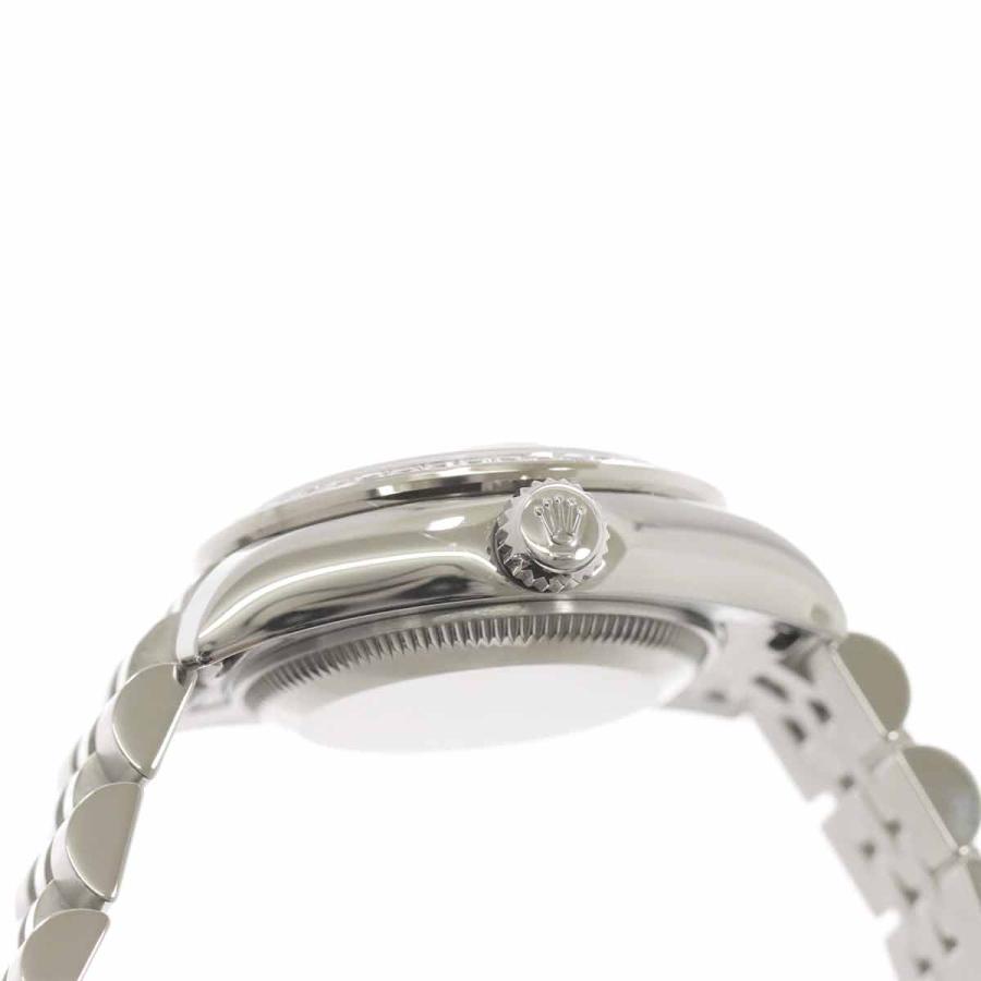 ロレックス ROLEX デイトジャスト 179384G G番 ルーレット ダイヤベゼル レディース 10Pダイヤ シルバー K18WG 自動巻き Datejust 90289338 ROLEX - ロレックス ROLEX デイトジャスト 179384G G番 ルーレット