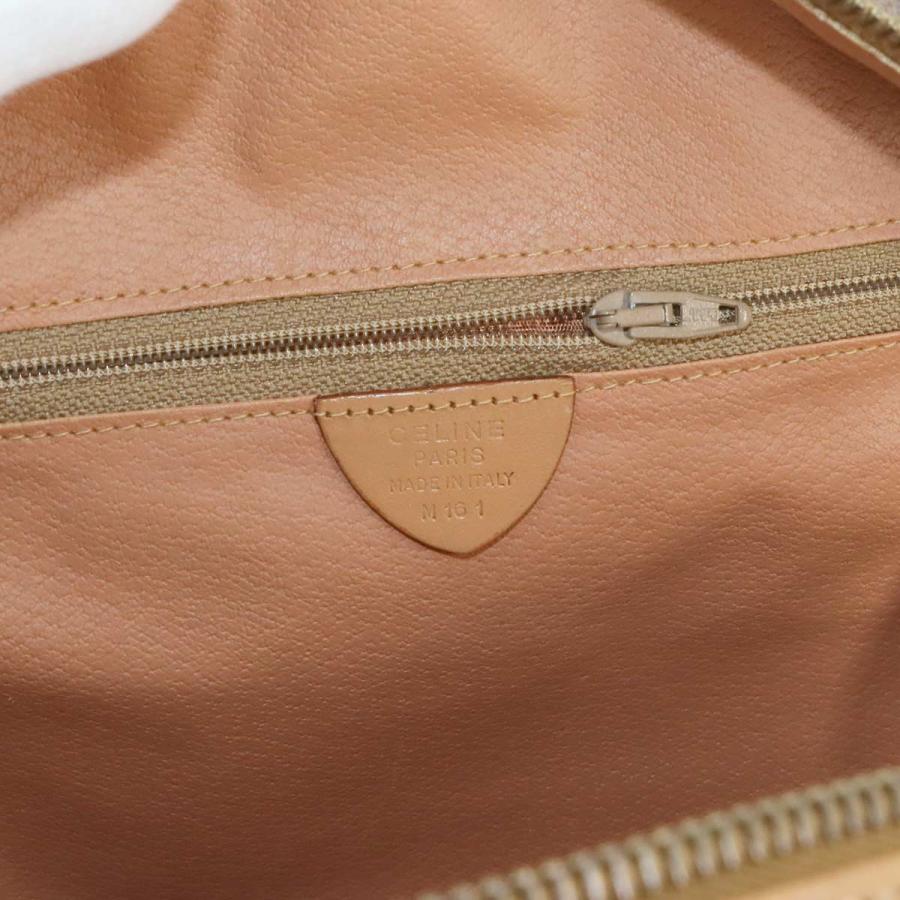 CELINE 美品 セリーヌ マカダム ショルダー バッグ PVC レザー 