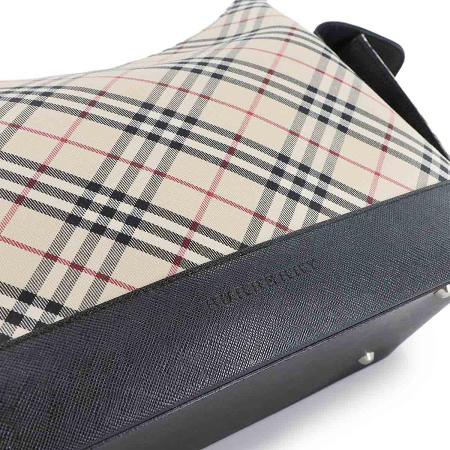 新品同様 バーバリー バッグ ノバチェック ショルダー バッグ キャンバス レザー ベージュ レディース 90290115 【中古】ブランド BURBERRY（バーバリー） 新品同様 ノバチェック ショルダー バッグ