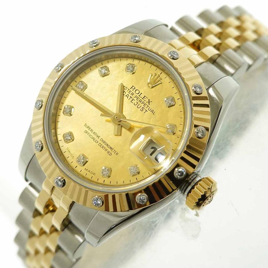 ROLEX（ロレックス） デイトジャスト 179313G D番 ルーレット コンビ レディース 腕時計 10P ダイヤ ベゼル K18YG 自動巻き  Datejust 90290789 : PURPOSEパーパス・ヤフー店 - 通販 - Yahoo!ショッピング