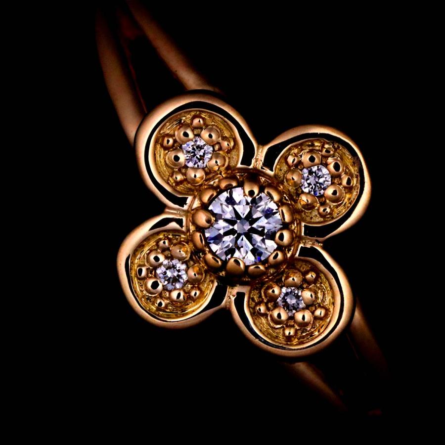 フェスタリア festaria 13号 リング ダイヤ 0.06ct ルビー K10 PG 