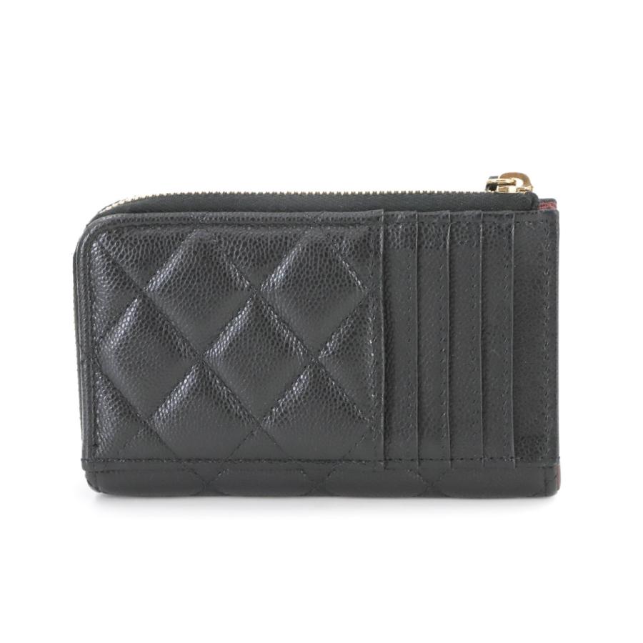 CHANEL 新品同様 シャネル マトラッセ クラシック ジップ カードケース