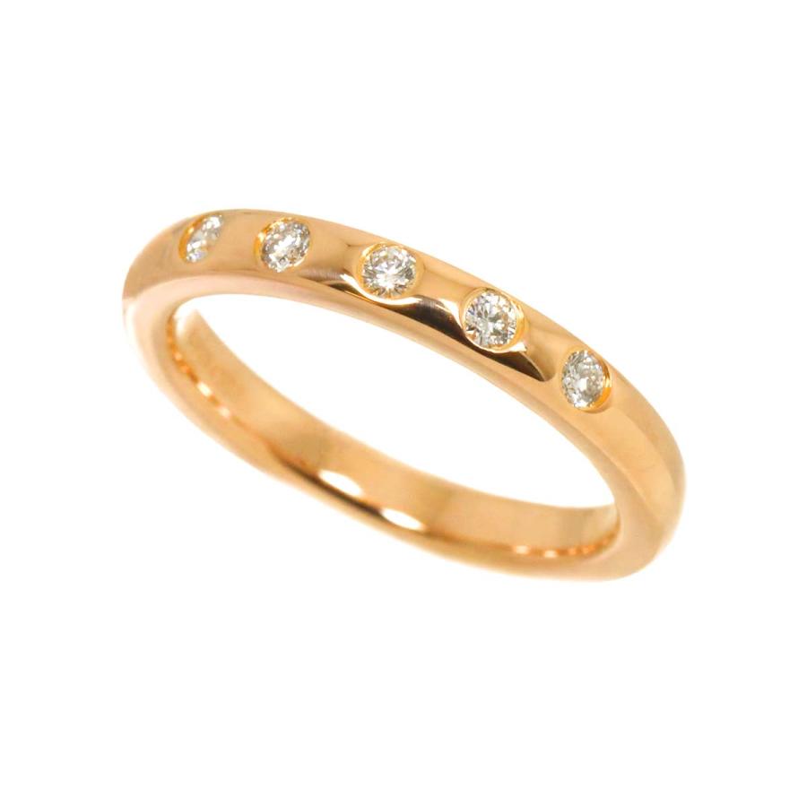 美品　Tiffany & Co. ティファニー スタッキングバンド ダイヤ TIFFANY＆CO. スタッキング バンド リング 5P ダイヤ ティファニー