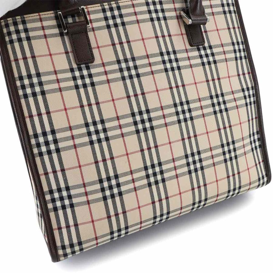 バーバリー BURBERRY ノバチェック トート バッグ キャンバス レザー