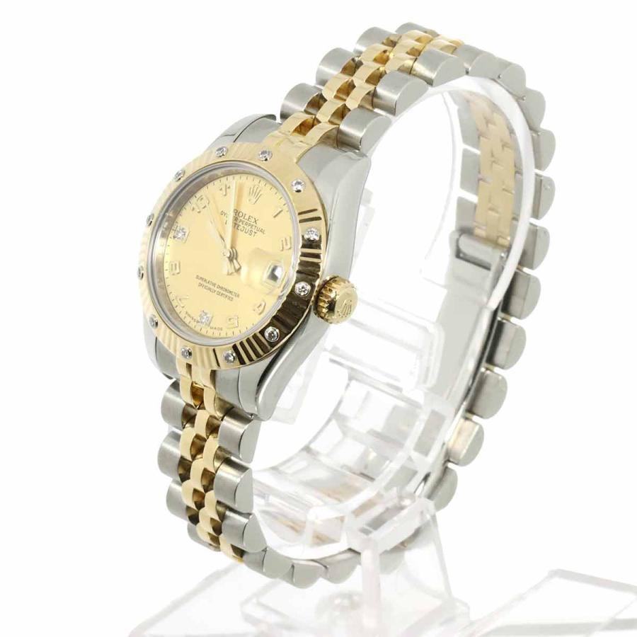 ロレックス デイトジャスト レディース 2コマ K18YG 750 金 コンビ ROLEX（ロレックス） デイトジャスト 179313 2BR D番 ルーレット
