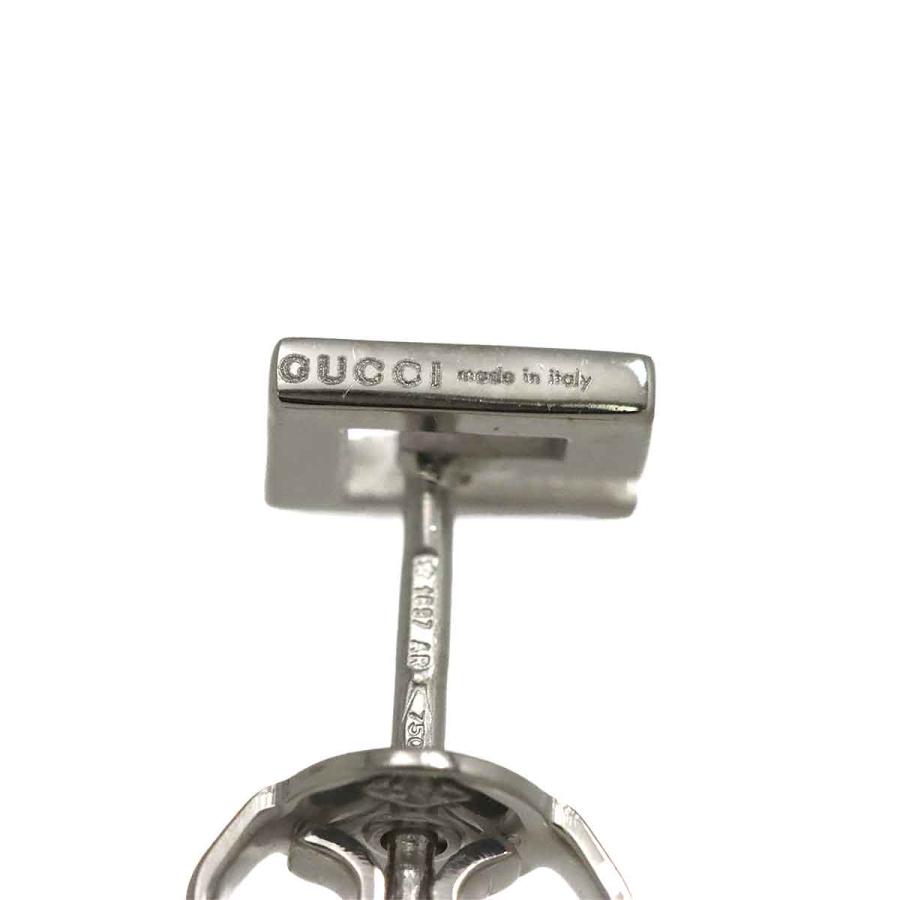 GUCCI グッチ G ロゴ ピアス K18 WG ホワイトゴールド 750