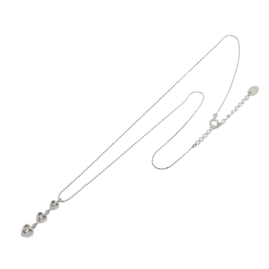 4℃ ヨンドシー ダイヤ ネックレス 40cm K18 WG ホワイトゴールド 750