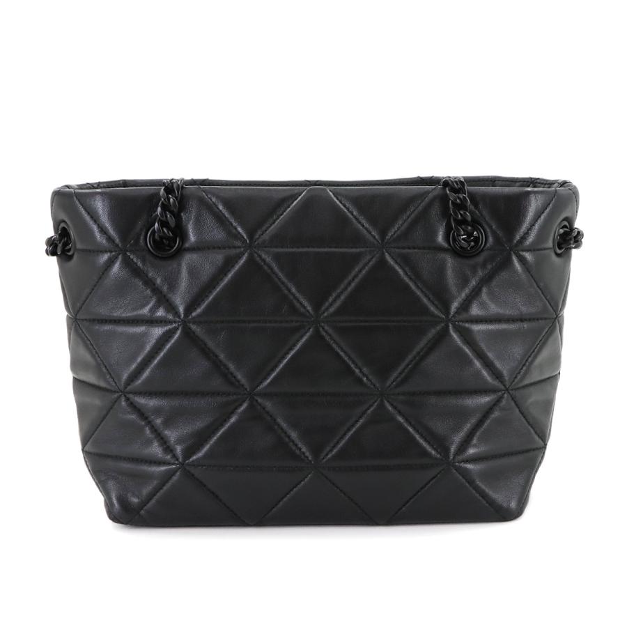 新品同様 プラダ バッグ スペクトラム チェーン トート バッグ レザー ブラック 1BG298 レディース 90294264 【中古】ブランド PRADA（プラダ） 新品同様 スペクトラム チェーン トート バッグ