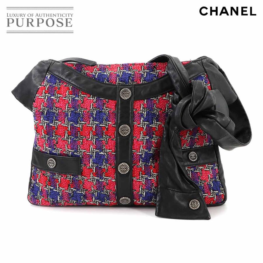 美品 シャネル バッグ ガールシャネル ショルダー バッグ ツイード ラムスキン A90766 レディース 90294403 【中古】ブランド CHANEL（シャネル） 美品 ガールシャネル ショルダー バッグ ツイード