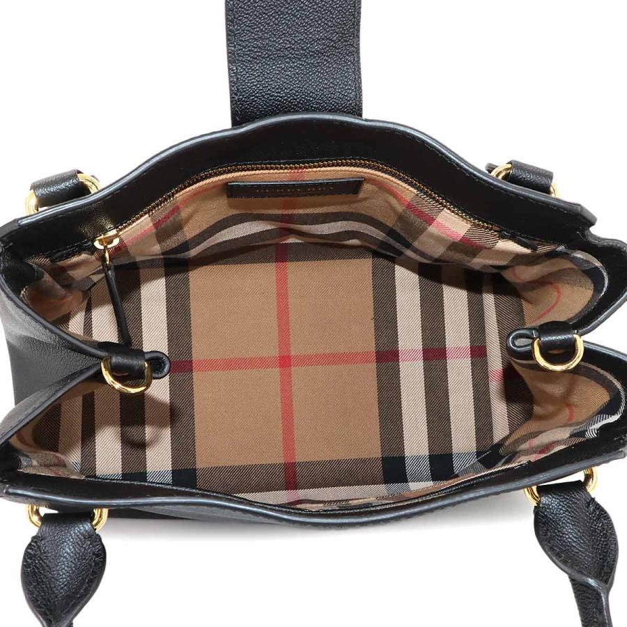 ブラックレザー ショルダーバッグ ゴールド装飾　バーバリー BURBERRY 未使用 展示品 バーバリー バックル 2way トート