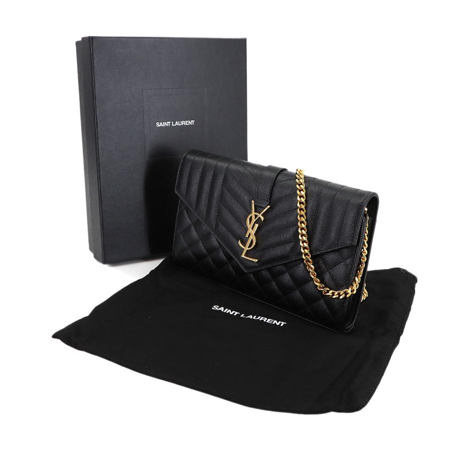 新品同様 サンローラン 財布 カサンドラ エンベロープ チェーン ウォレット 長財布 620280 レディース 90294486 【中古】ブランド Yves Saint Laurent（イヴ・サンローラン） 新品同様 サンローラン