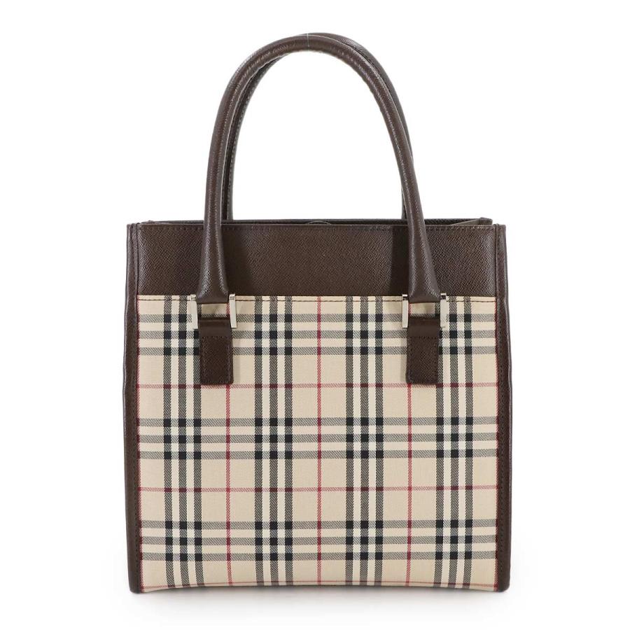 Burberry ノバチェック　ハンドバッグ　レザー　キャンバス　バーバリー BURBERRY バーバリー ノバチェック ハンドバッグ キャンバス×レザー