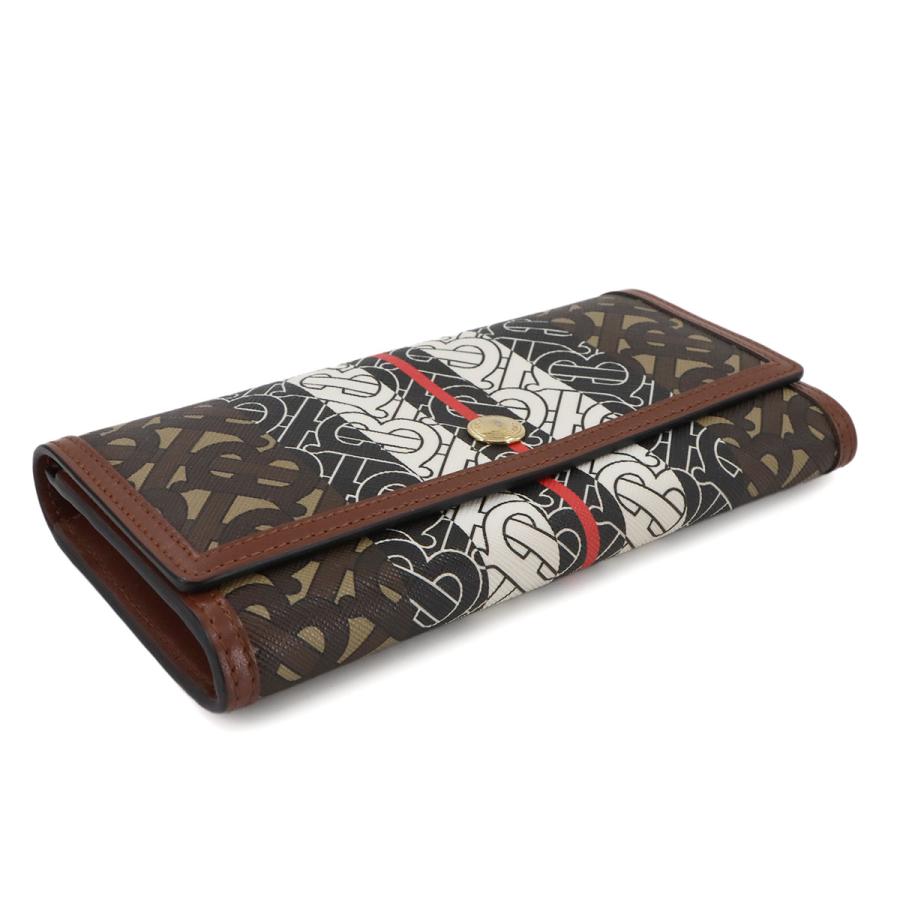 BURBERRY / TB柄/2つ折り財布/PVC/BRW/総柄/レディース/使用感有 BURBERRY（バーバリー） 新品同様 BURBERRY TB モノグラム ストライプ