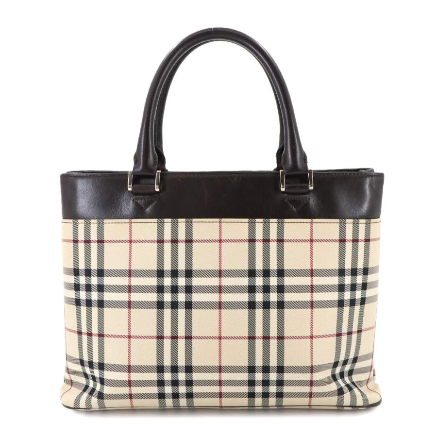 BURBERRY バーバリー ノバチェック ハンド バッグ キャンバス