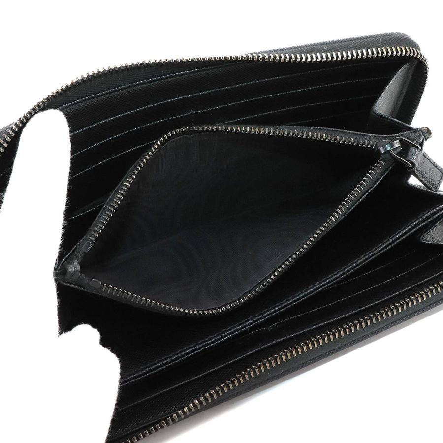 PRADA 美品 プラダ ラウンドファスナー 長財布 ナイロン サフィアーノ  