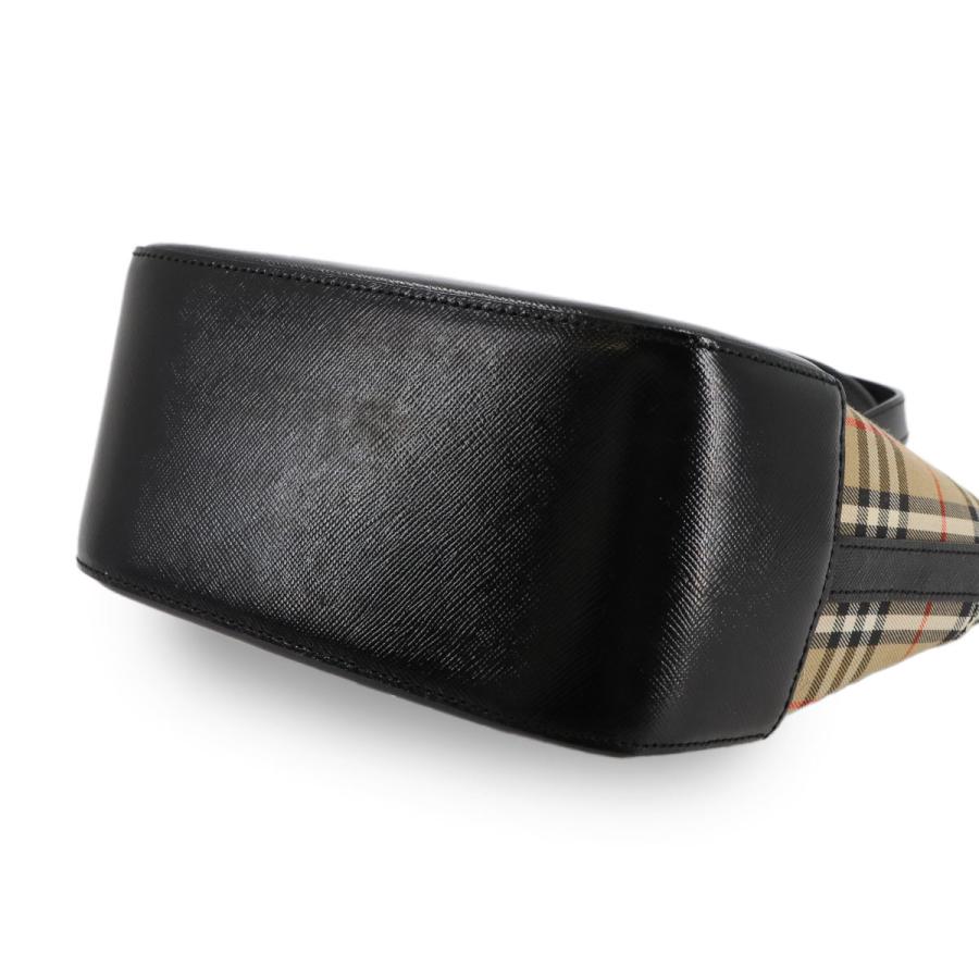 BURBERRY 新品同様 バーバリー ノバチェック ハンド バッグ キャンバス
