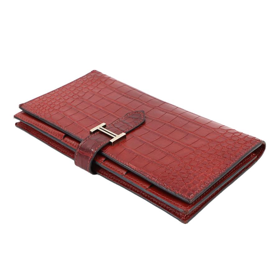 HERMES（エルメス） クロコダイル アリゲーター ベアンスフレ 長財布 