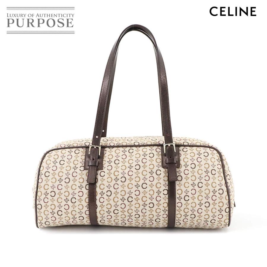 【美品】セリーヌ　ボストンバッグ CELINE（セリーヌ） 美品 CELINE Cマカダム ミニ ボストン ハンド