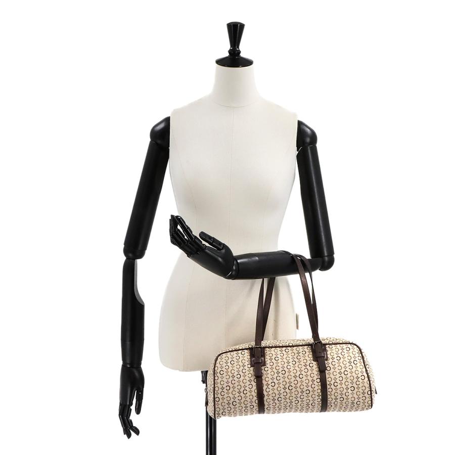 【美品】セリーヌ　ボストンバッグ CELINE（セリーヌ） 美品 CELINE Cマカダム ミニ ボストン ハンド