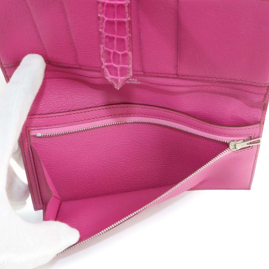 HERMES エルメス クロコダイル アリゲーター ベアンスフレ 長財布  