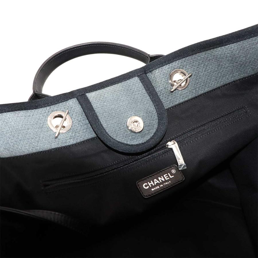 新品同様 シャネル バッグ ドーヴィル TGM 2way トート チェーン ショルダー バッグ キャンバス レディース 90296712 【中古】ブランド CHANEL（シャネル） 新品同様 ドーヴィル TGM 2way トート チェーン