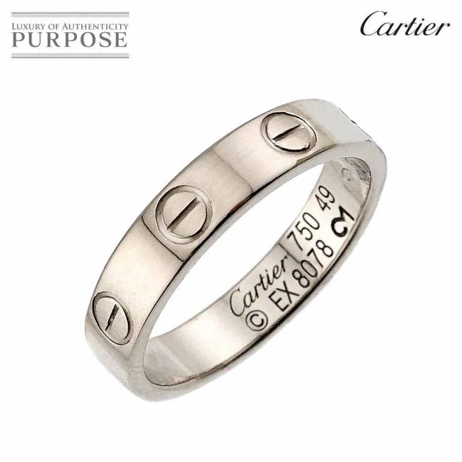 Cartier カルティエミニラブリング 18K ホワイトゴールド#49 リング Cartier カルティエ ミニラブ #49 リング K18 WG ホワイトゴールド 750