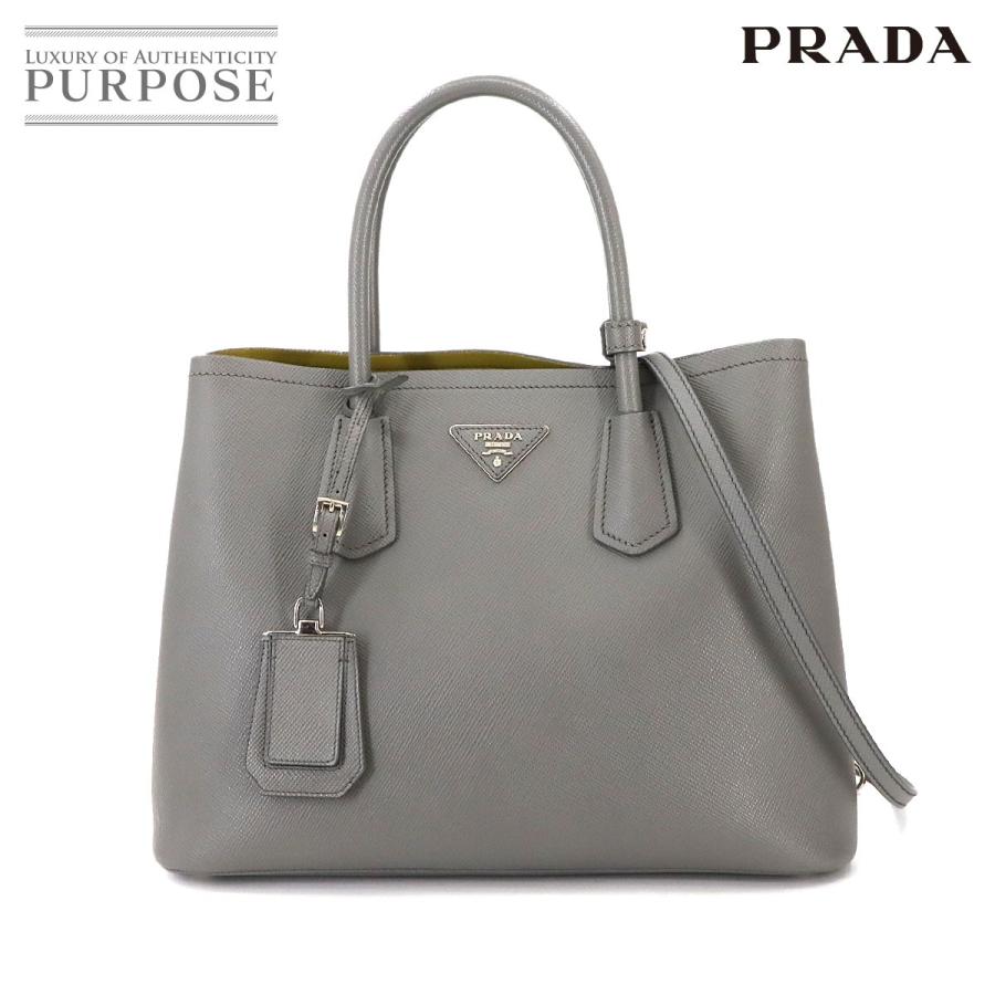 美品 プラダ バッグ ドゥーブレ ミディアム トート ショルダー バッグ サフィアーノレザー 1BG775 レディース 90297973 【中古】ブランド PRADA（プラダ） 美品 ドゥーブレ ミディアム 2way トート ショルダー