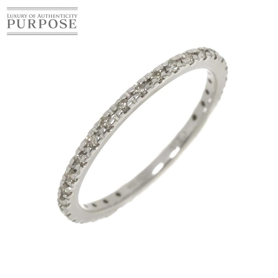 リング 7.5号 ダイヤ 0.20ct K18 WG ホワイトゴールド 750 指輪