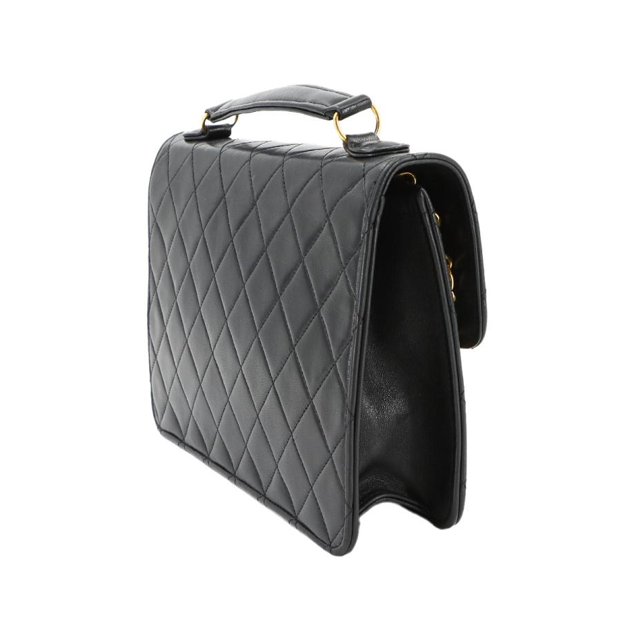 新品同様 シャネル CHANEL マトラッセ ダブル ターンロック 2way ハンド チェーン ショルダー バッグ レザー ブラック 90299125 CHANEL（シャネル） 新品同様 マトラッセ ダブル ターンロック 2way