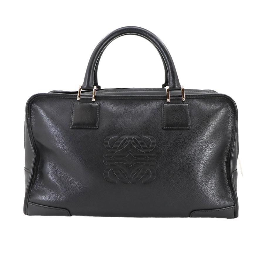 LOEWE アマソナ LOEWE（ロエベ） アマソナ 36 ハンド バッグ レザー ブラック シルバー