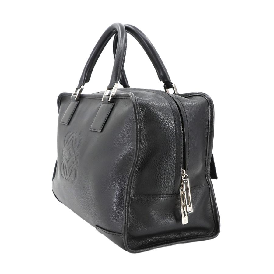 LOEWE（ロエベ） アマソナ 36 ハンド バッグ レザー ブラック シルバー
