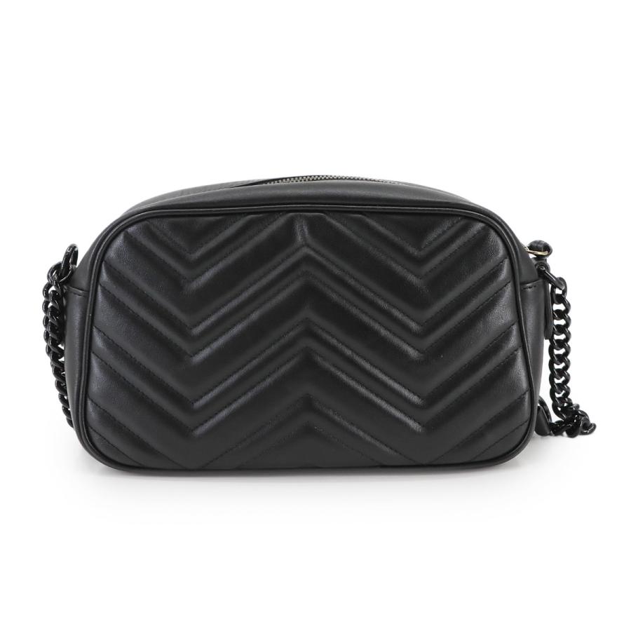 Gucci マ-モント　チェーンショルダーバッグ レザー　ブラック GUCCI 美品 グッチ GG マーモント チェーン ショルダー バッグ レザー