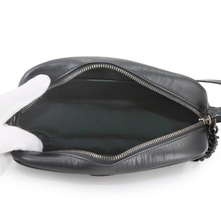 GUCCI 美品 グッチ GG マーモント チェーン ショルダー バッグ レザー