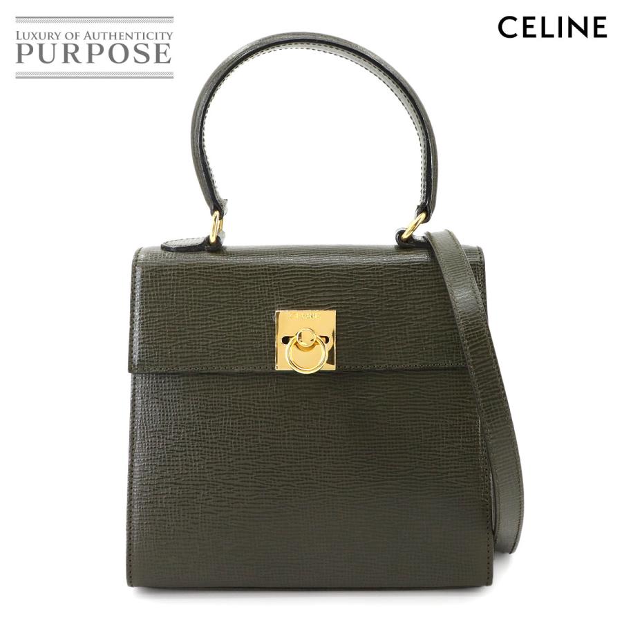 美品］セリーヌ celine ヴィンテージ ショルダーバッグ ガンチーニ CELINE セリーヌ ガンチーニ レザー 2way ミニバッグ ショルダーバッグ