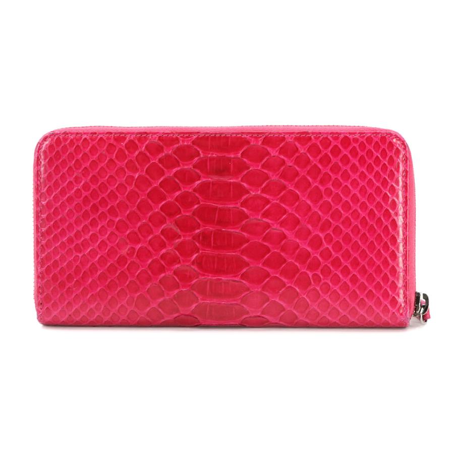 CHANEL（シャネル） 新品同様 ラウンドファスナー 長財布 パイソン